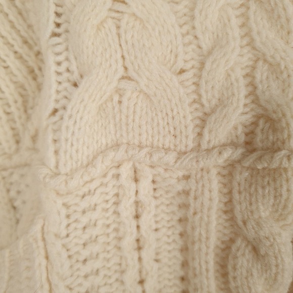 Lauren Ralph Lauren Ivory Cable Knit Cardigan - Picture 8 of 16